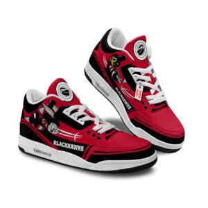 Chicago Blackhawks Jordan 3 Sneakers Custom Shoes WJD3195