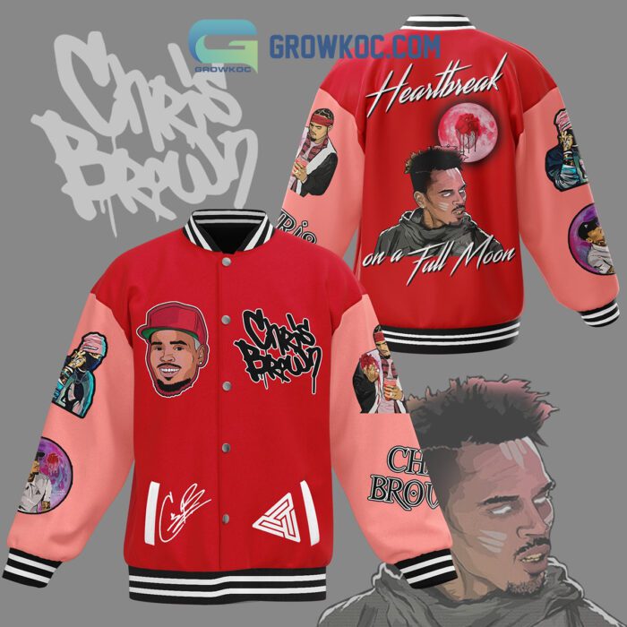 Chris Brown Heartbreak On The Full Moon Baseball Jacket GBJ1472