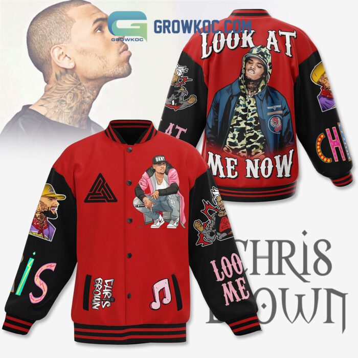 Chris Brown Look At Me Now Baseball Jacket GBJ1191