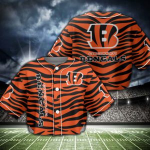 Cincinnati Bengals Crop Top Baseball Jersey CBJS1006