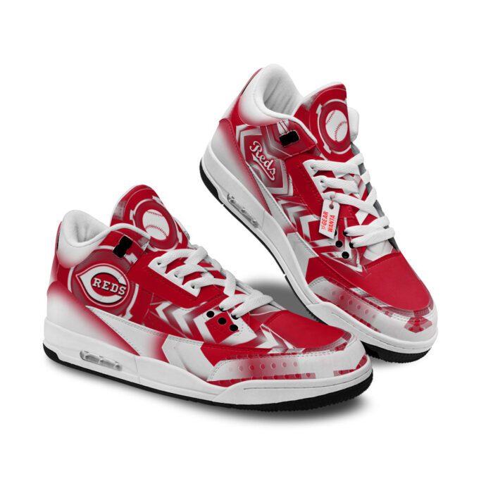 Cincinnati Reds Jordan 3 Sneakers Custom Shoes WJD3117