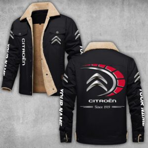 Citroen Lapel Collar Fleece Cargo Jacket Winter Jacket LCJ1047