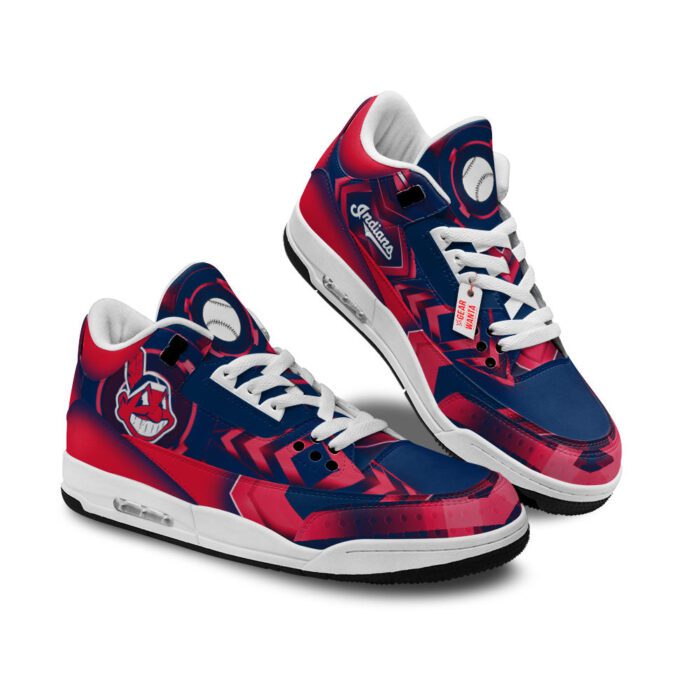 Cleveland Indians Jordan 3 Sneakers Custom Shoes WJD3032