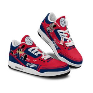 Cleveland Indians Jordan 3 Sneakers Custom Shoes WJD3216