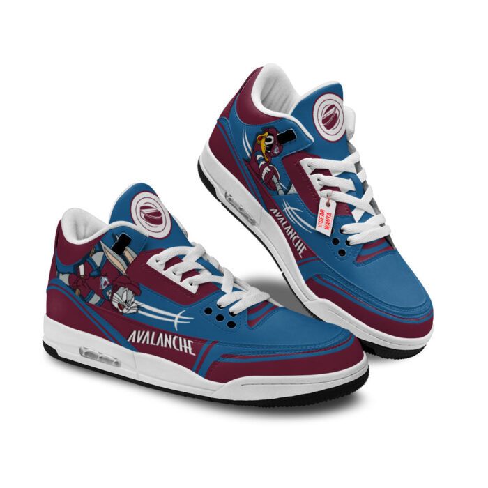 Colorado Avalanche Jordan 3 Sneakers Custom Shoes WJD3194