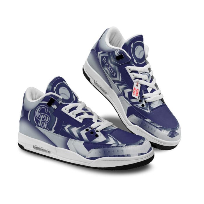 Colorado Rockies Jordan 3 Sneakers Custom Shoes WJD3116