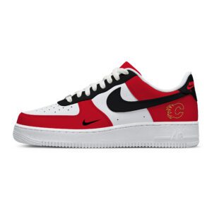 Custom Nike Air Force 1 Low x NHL Calgary Flames AF1 Limited Sneakers For Fan TCB1103