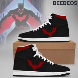 DC Batman Red Black Air Jordan 1 High Top Shoes JD1 Sneakers BJD5055