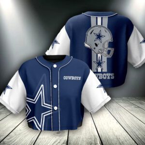 Dallas Cowboys Crop Top Baseball Jersey CBJS1001