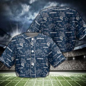 Dallas Cowboys Crop Top Baseball Jersey CBJS1005