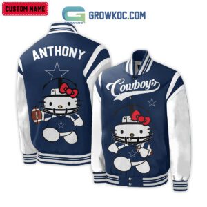 Dallas Cowboys NFL Hello Kitty Personalized Baseball Jacket GBJ1540