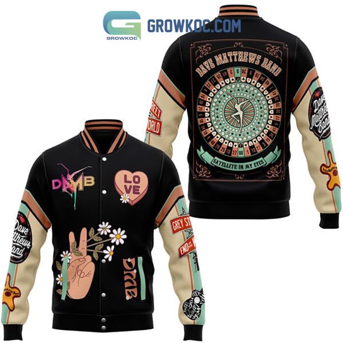 Dave Matthews Band Love Satellite In My Eyes Baseball Jacket GBJ1182