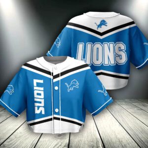 Detroit Lions Crop Top Baseball Jersey CBJS1017