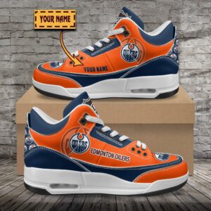 Edmonton Oilers NHL Personalized Jordan 3 Sneakers JD3 Shoes For Fans WJD3015