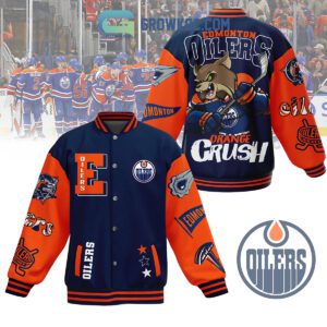 Edmonton Oilers Orange Crush Baseball Jacket GBJ1527