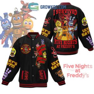 Five Nights At Freddy's I Survived Christmas Baseball Jacket GBJ1507