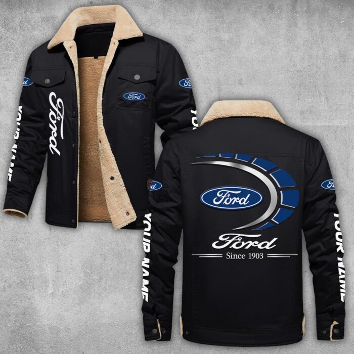 Ford Lapel Collar Fleece Cargo Jacket Winter Jacket LCJ1060