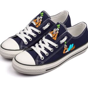 Goofy Shoes Low Top Canvas Sneakers Black Shoes Printed ELT1113