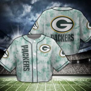 Green Bay Packers Crop Top Baseball Jersey CBJS1004