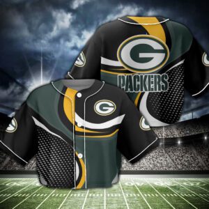 Green Bay Packers Crop Top Baseball Jersey CBJS1011