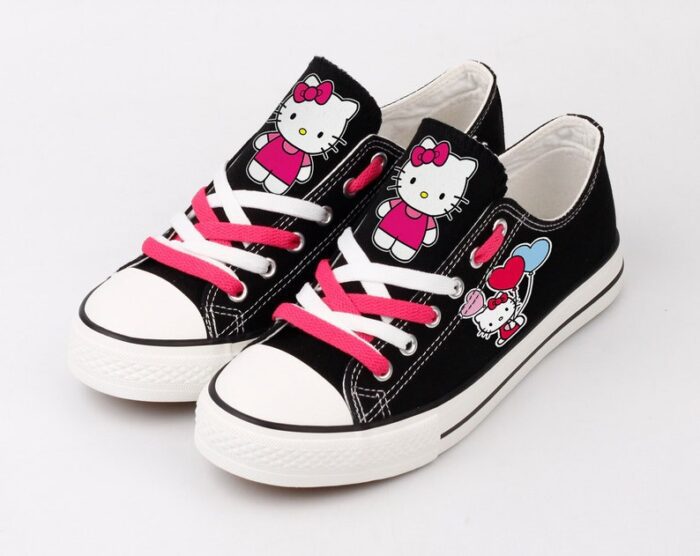 Hello Kitty Shoes Kitty White Low Top Canvas Sneakers ELT1047