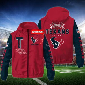 Houston Texans Personalized NFL Windbreaker Outdoor Camo Jacket WWB1107