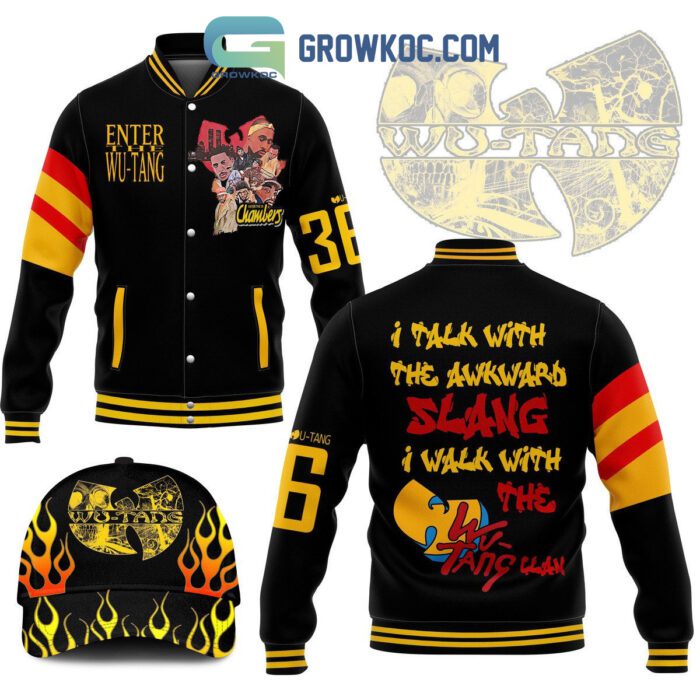 I Talk With The Awkward Slang I Walk With The Wu Tang Clan Baseball Jacket GBJ1581