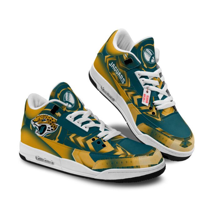 Jacksonville Jaguars Jordan 3 Sneakers Custom Shoes WJD3163