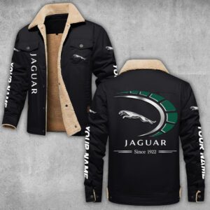 Jaguar Lapel Collar Fleece Cargo Jacket Winter Jacket LCJ1078