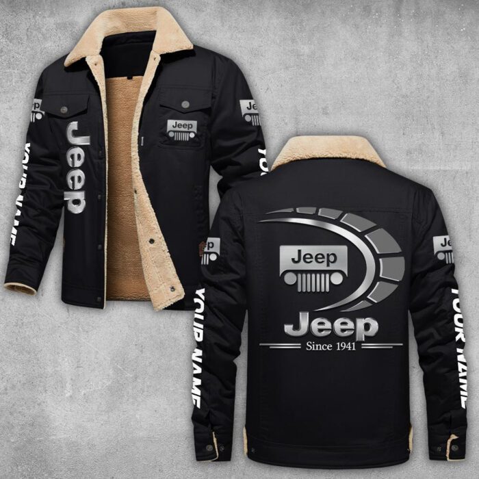 Jeep Lapel Collar Fleece Cargo Jacket Winter Jacket LCJ1011