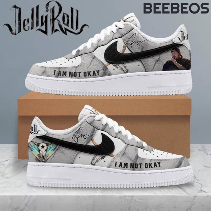 Jelly Roll I Am Not Okay Air Force 1 Sneakers AF1 Limited Shoes BAF1201