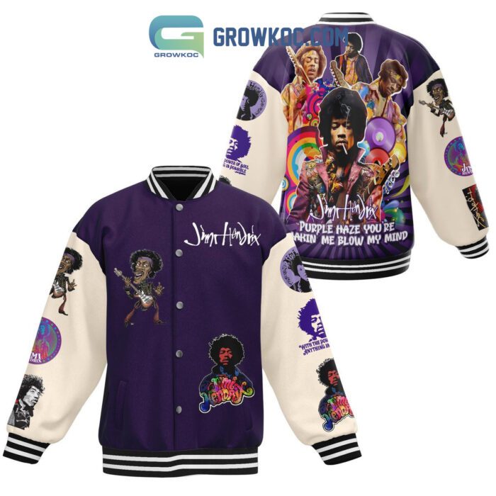 Jimi Hendrix Purple Haze Baseball Jacket GBJ1376