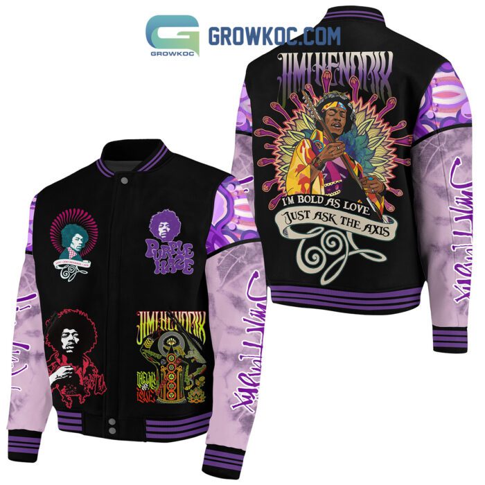 Jimi Hendrix Purple Haze Fan Baseball Jacket GBJ1350