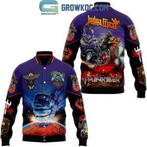 Judas Priest Painkiller Terrifying Scream Baseball Jacket GBJ1036