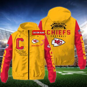 Kansas City Chiefs Personalized NFL Windbreaker Outdoor Camo Jacket WWB1111