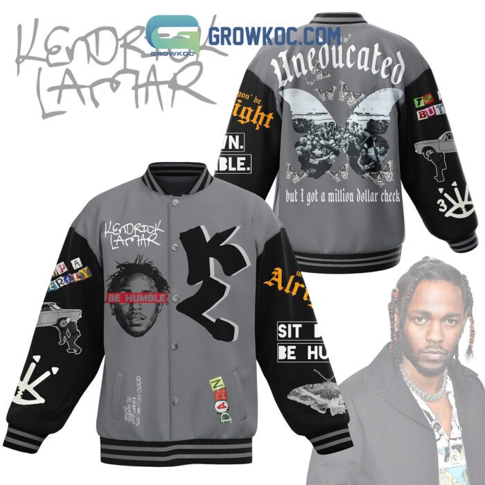 Kendrick Lamar Uneducated Million Dollar Check Baseball Jacket GBJ1473