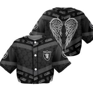 Las Vegas Raiders Crop Top Baseball Jersey CBJS1032