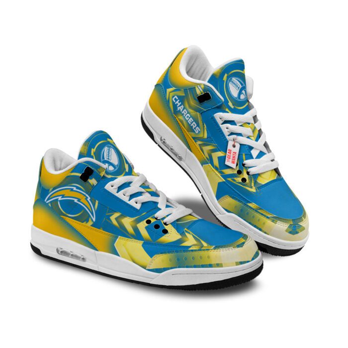 Los Angeles Chargers Jordan 3 Sneakers Custom Shoes WJD3161