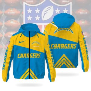 Los Angeles Chargers NFL Custom Windbreaker Outdoor Jacket Sport Fan Gift WWB1015