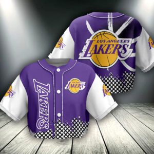 Los Angeles Lakers Crop Top Baseball Jersey CBJS1047