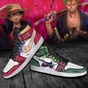 Luffy vs Zoro Gomu vs Santoryu One Piece Premium AF1 Sneaker Air Force 1 Shoes For Fan ZAF2013