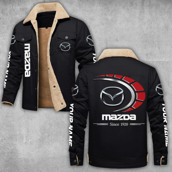 Mazda Lapel Collar Fleece Cargo Jacket Winter Jacket LCJ1024