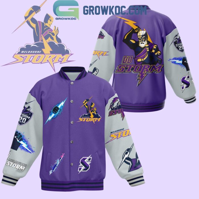 Melbourne Storm Thunderbolts Go Storm Baseball Jacket GBJ1022