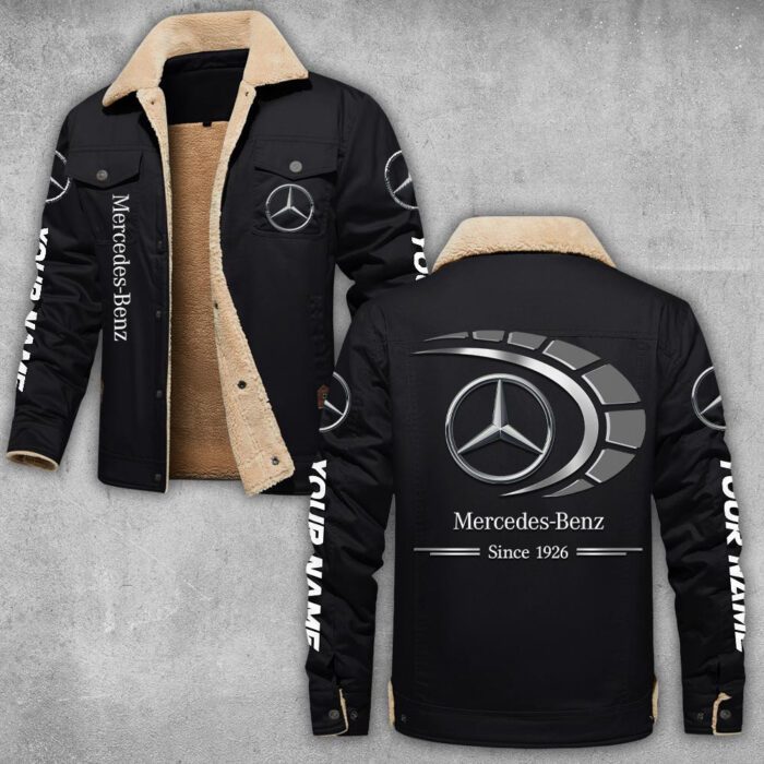 Mercedes-Benz Lapel Collar Fleece Cargo Jacket Winter Jacket LCJ1005