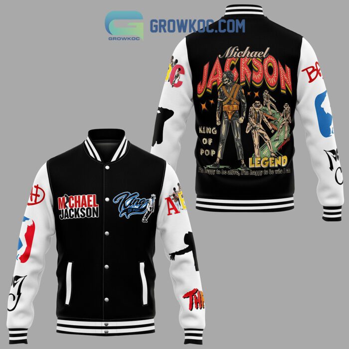 Michael Jackson King Moonwalk Fan Baseball Jacket GBJ1384