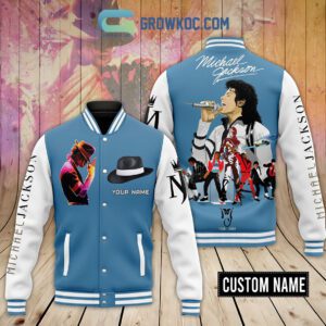 Michael Jackson The King The Legend Personalized Baseball Jacket GBJ1438