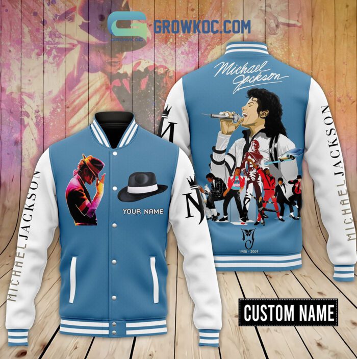 Michael Jackson The King The Legend Personalized Baseball Jacket GBJ1438