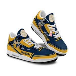 Milwaukee Brewers Jordan 3 Sneakers Custom Shoes WJD3209