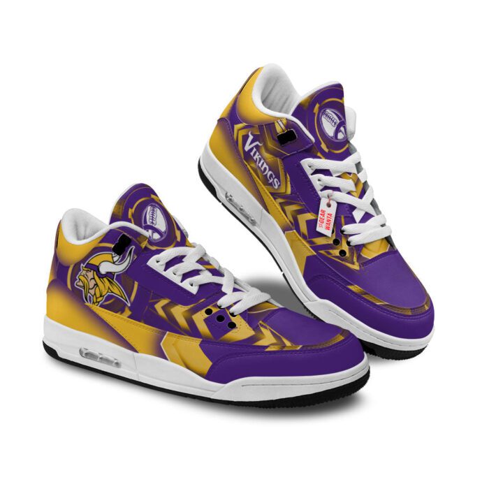 Minnesota Vikings Jordan 3 Sneakers Custom Shoes WJD3158