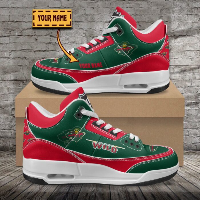 Minnesota Wild NHL Personalized Jordan 3 Sneakers JD3 Shoes For Fans WJD3012